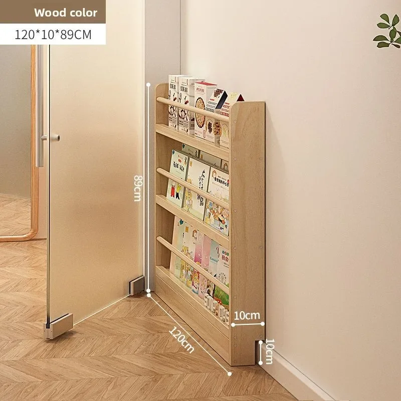 Solid Wood Bookshelf, Floor Standing Wall Mounted Multi-layer Storage Rack, Household Bookshelf, Thin Bookshelf Behind The Door
Solid Wood Bookshelf, Floor Standing Wall Mounted Multi-layer Storage Rack, Household Bookshelf, Thin Bookshelf Behind The Door