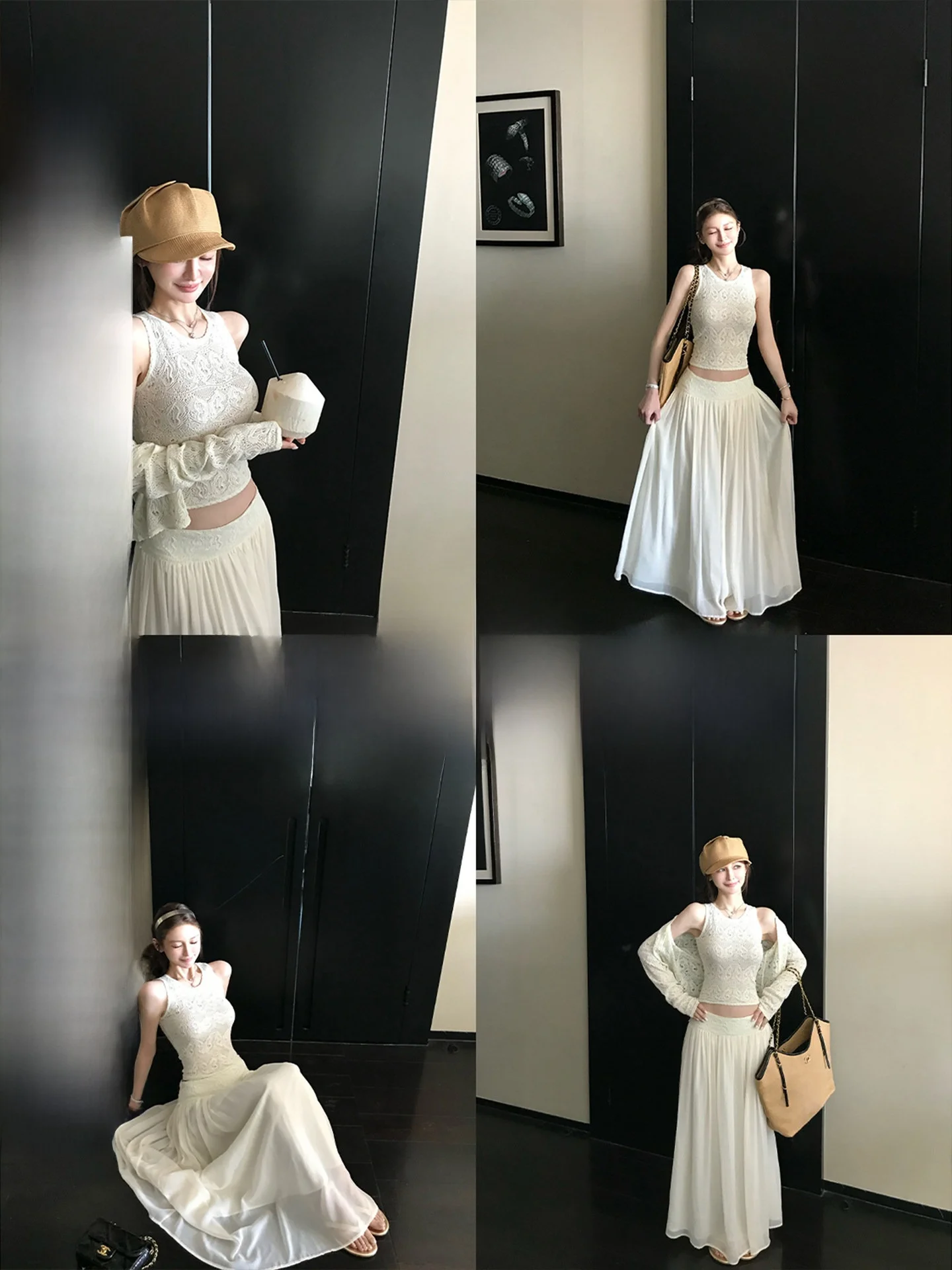 Skk Store Louvre Illusion 19 Piece Linen Silk Hook Flower Hollow out Vest Cardigan Long Skirt Set Women's Fashion S...
Skk Store Louvre Illusion 19 Piece Linen Silk Hook Flower Hollow out Vest Cardigan Long Skirt Set Women's Fashion S...