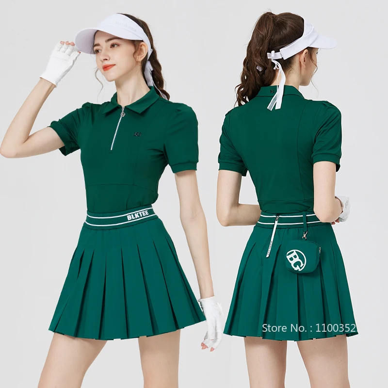 Blktee модные женские топы для гольфа с воротником на молнии, летние рубашки поло с короткими рукавами и пышными рукавами, женская плиссированная юбка для гольфа с высокой талией, повседневная юбка
Blktee модные женские топы для гольфа с воротником на молнии, летние рубашки поло с короткими рукавами и пышными рукавами, женская плиссированная юбка для гольфа с высокой талией, повседневная юбка