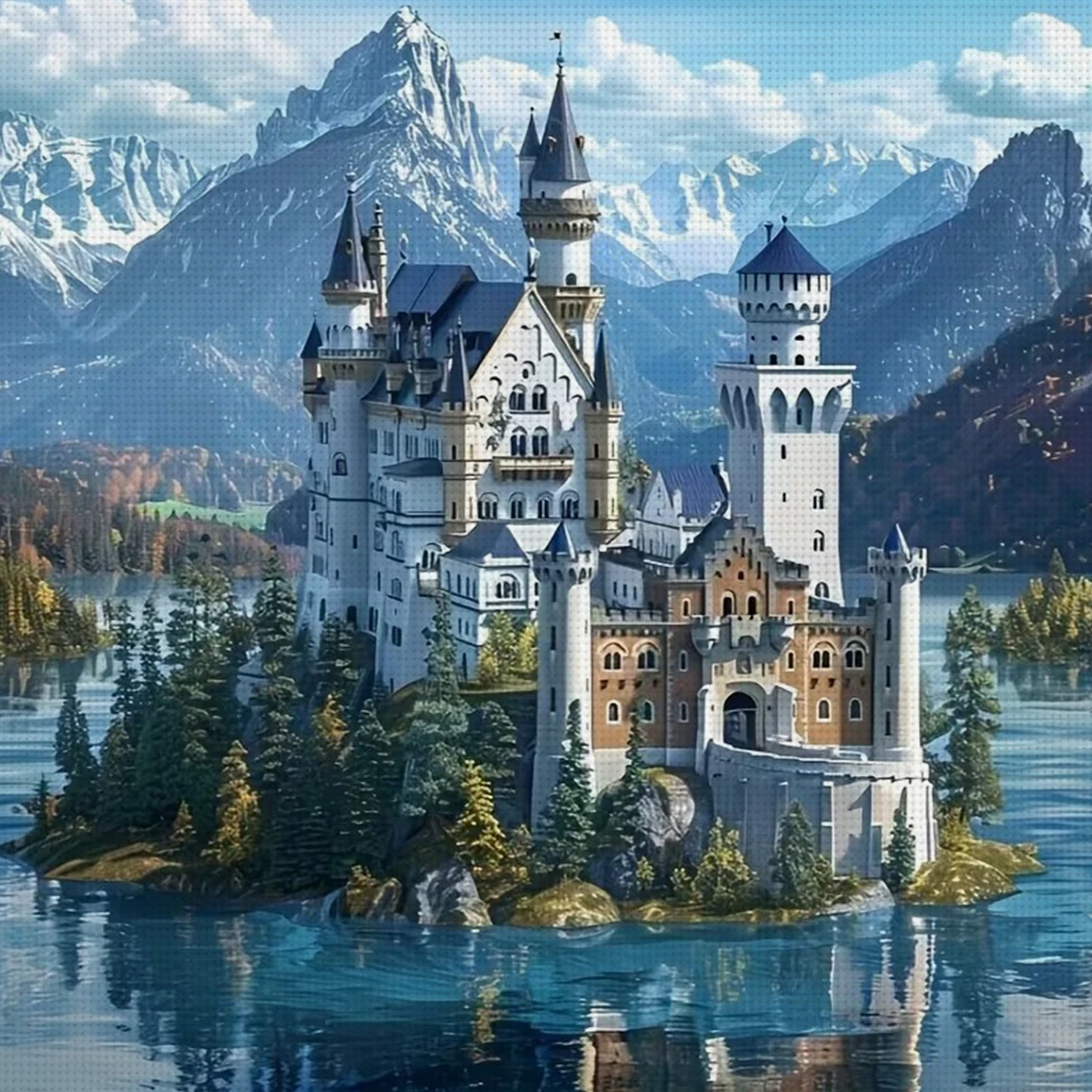 Mountain Lake Castle Cross Stitch Kit DIY 11CT Embroidery Home Wall Decor Gift Handmade Material Frameless Semi-Finished 36×36cm
Mountain Lake Castle Cross Stitch Kit DIY 11CT Embroidery Home Wall Decor Gift Handmade Material Frameless Semi-Finished 36×36cm