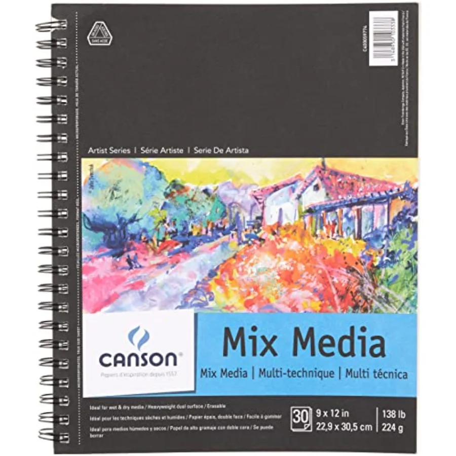 Artist Series Mixed Media Paper, Wirebound Pad, 9x12 inches, 30 Sheets 138lb/224g - Artist Paper for Adults and Students - Wate
Artist Series Mixed Media Paper, Wirebound Pad, 9x12 inches, 30 Sheets 138lb/224g - Artist Paper for Adults and Students - Wate