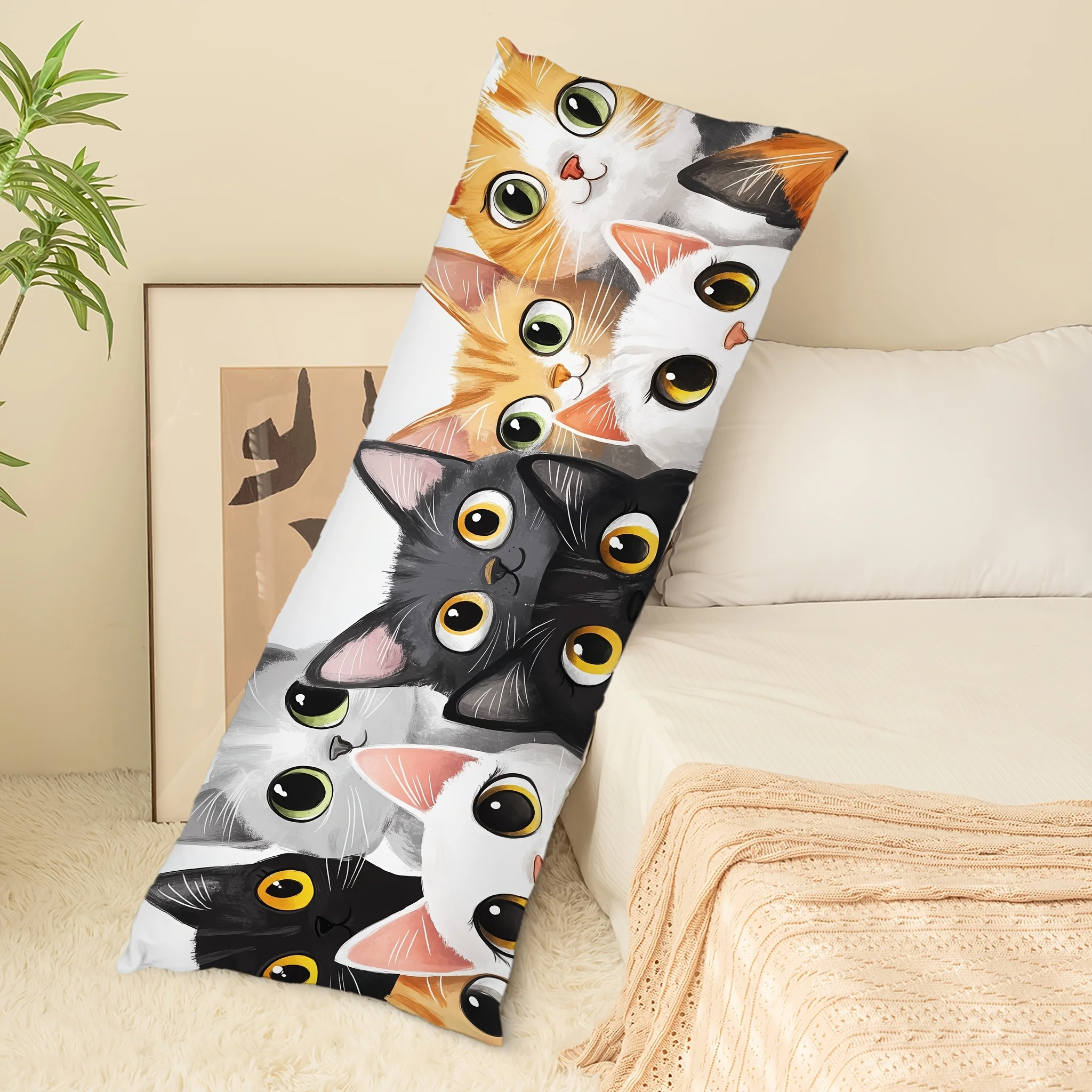 Cute Cats Pattern Printed Body Pillowcase, Vibrant Design with Playful Poses, Hand Wash Only, Perfect Gift for Cat Lovers
Cute Cats Pattern Printed Body Pillowcase, Vibrant Design with Playful Poses, Hand Wash Only, Perfect Gift for Cat Lovers