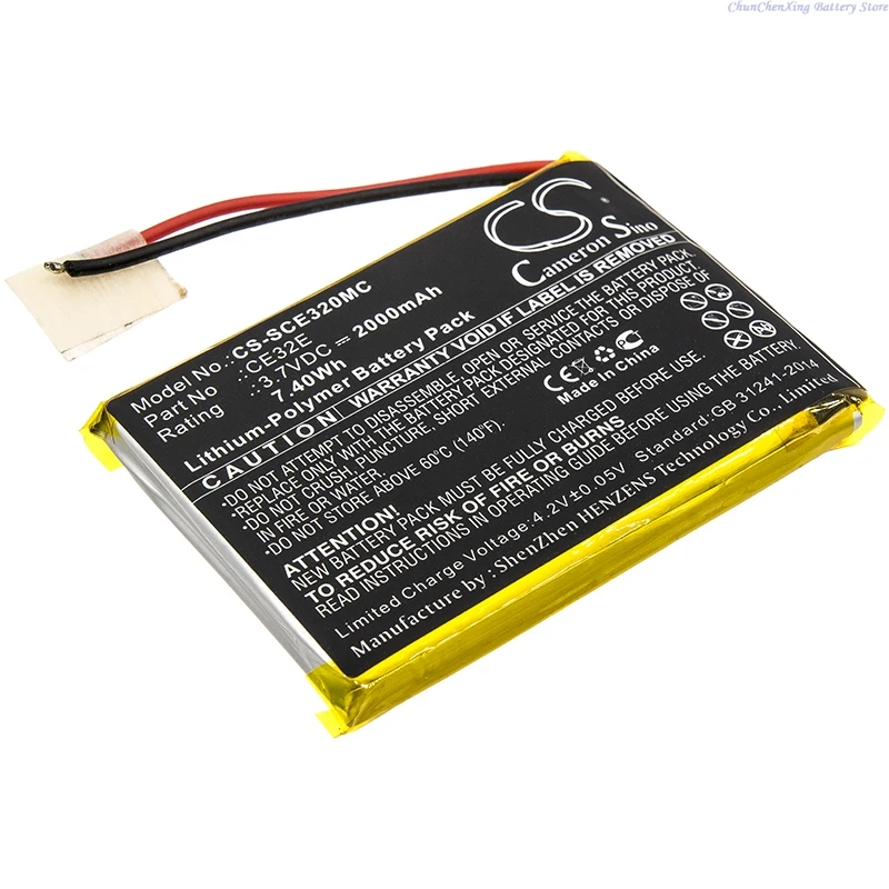 3.7V 2000mAh Body Camera Battery CE32E for Safety Vision Prima Facie, SV-PRIMAFACE32E +TOOL
3.7V 2000mAh Body Camera Battery CE32E for Safety Vision Prima Facie, SV-PRIMAFACE32E +TOOL