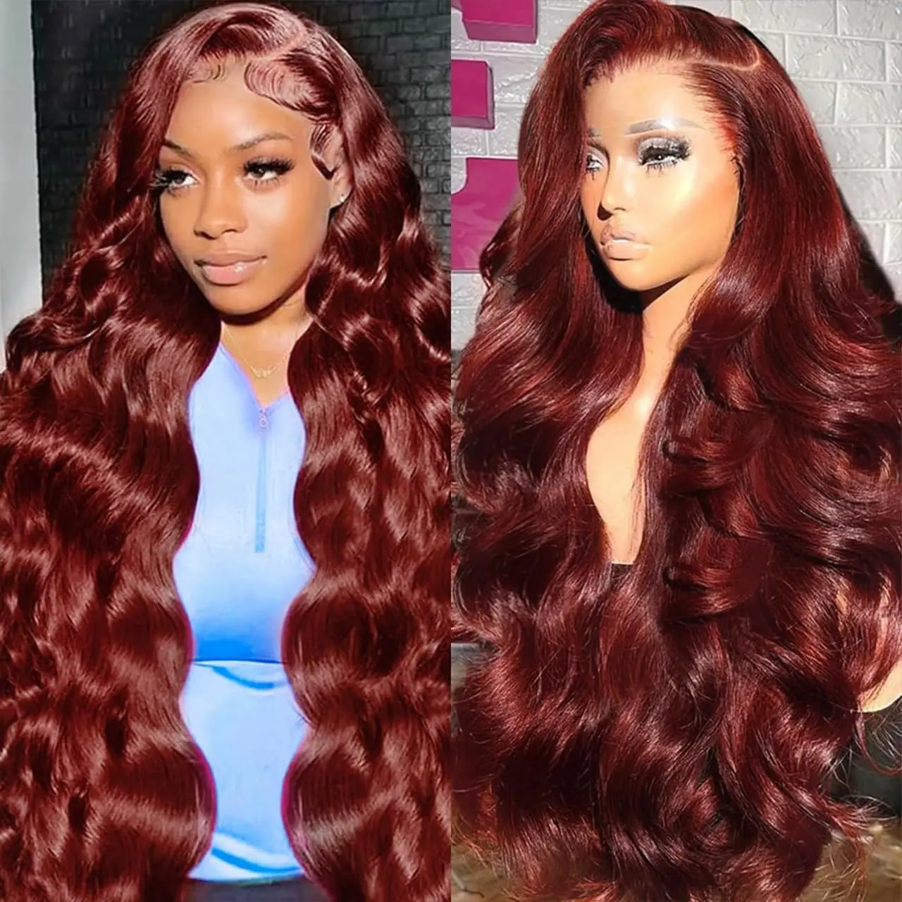 30 Inch Reddish Brown Human Hair Lace Front Wig, 13x6 HD Body Wave, 200% Density Pre-Plucked for Women
30 Inch Reddish Brown Human Hair Lace Front Wig, 13x6 HD Body Wave, 200% Density Pre-Plucked for Women