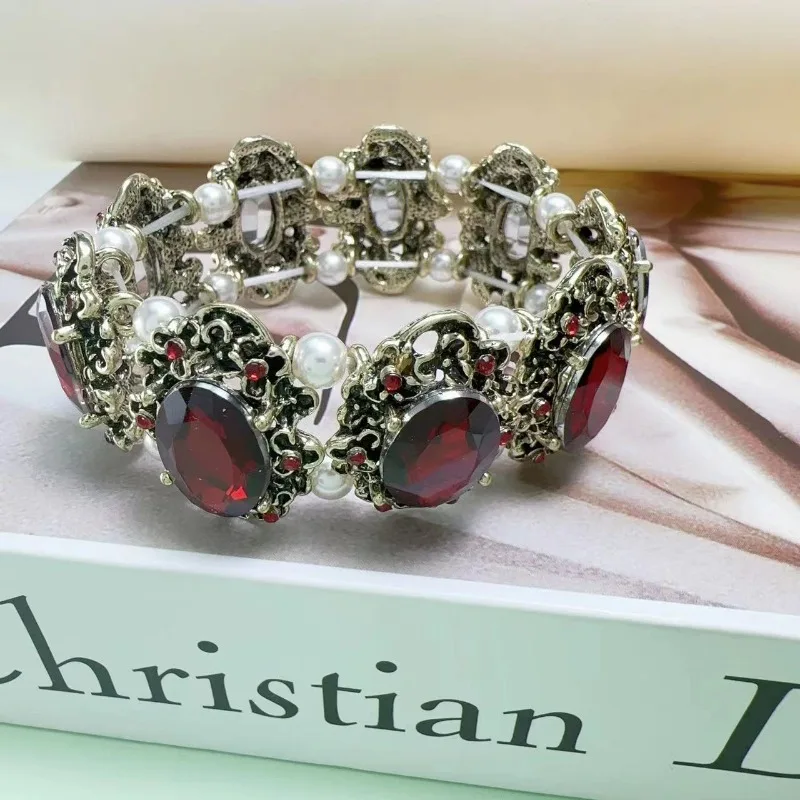 Medieval Retro Personalized Crystal Gemstone Pearl Bracelet Bracelet Women's Tide Fashion Bracelet Accessories Tide
Medieval Retro Personalized Crystal Gemstone Pearl Bracelet Bracelet Women's Tide Fashion Bracelet Accessories Tide