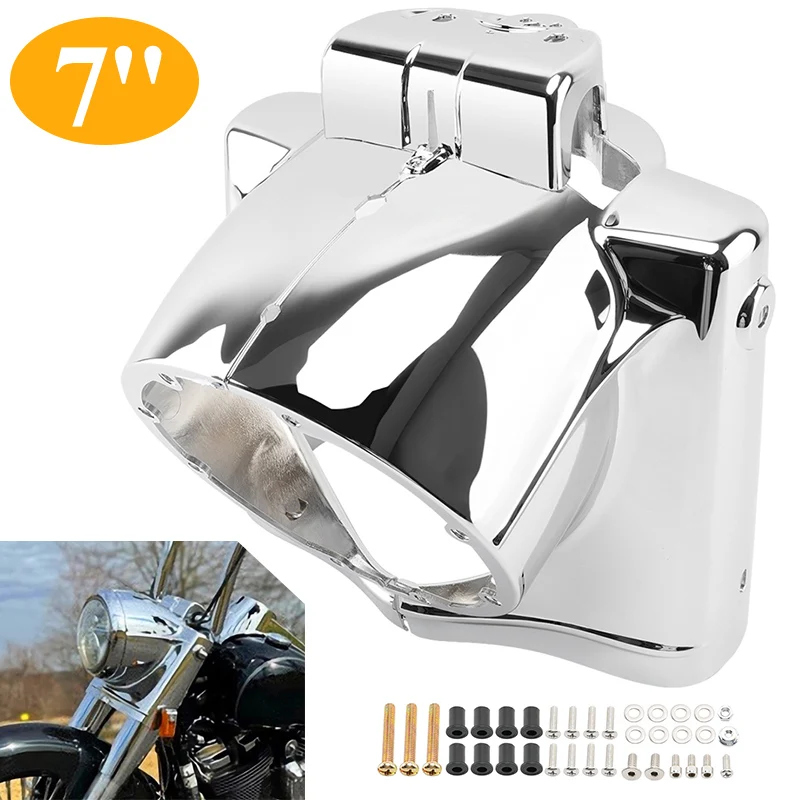 For Harley Touring Road King 2014-Up 7'' Motorcycle ABS Round Front Headlight Fairing Nacelle Cover Chrome Accessories
For Harley Touring Road King 2014-Up 7'' Motorcycle ABS Round Front Headlight Fairing Nacelle Cover Chrome Accessories