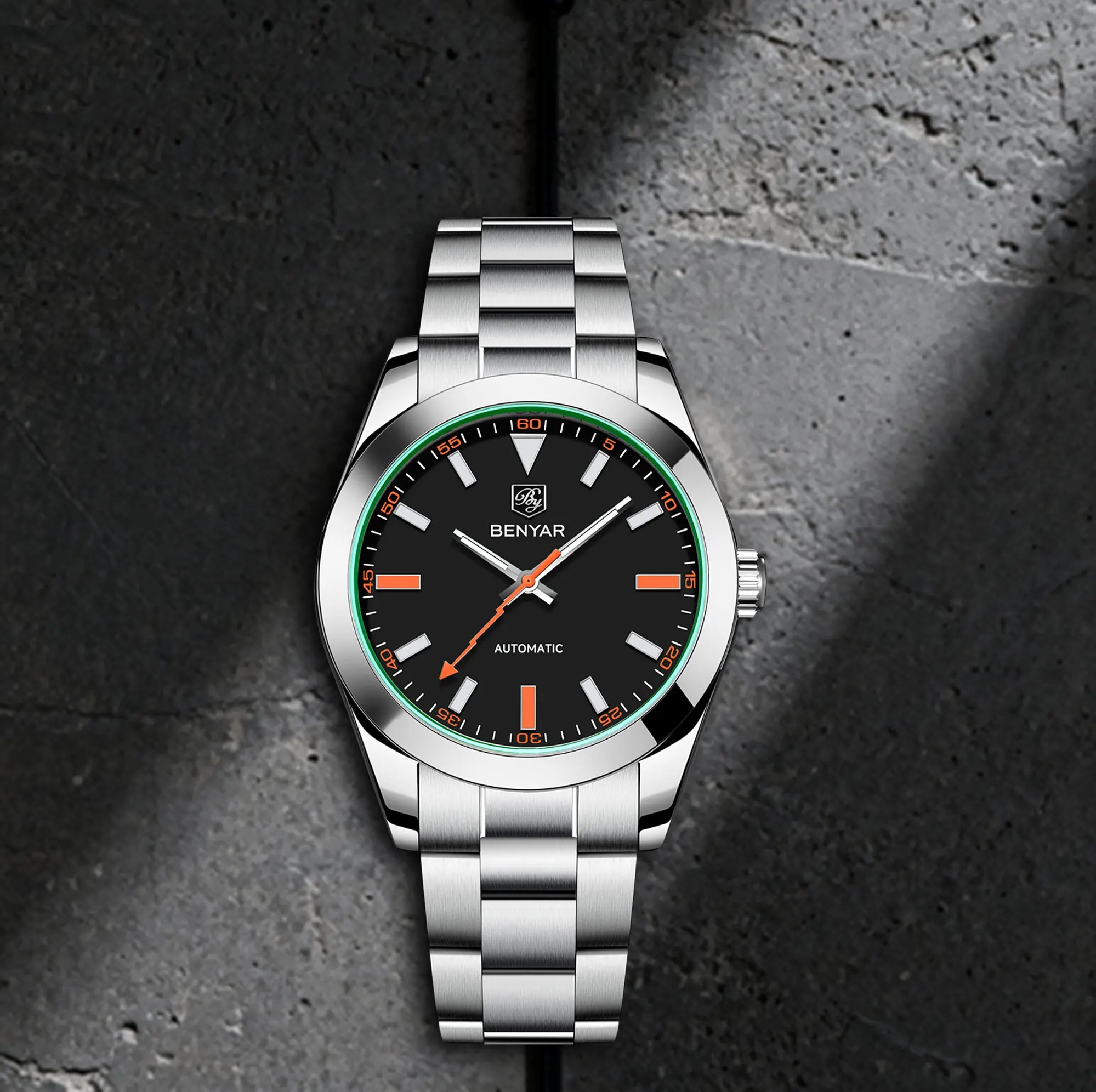 BENYAR 2026, хит продаж, мужские автоматические механические часы, деловые эксклюзивные универсальные светящиеся водонепроницаемые часы из нержавеющей стали
BENYAR 2026, хит продаж, мужские автоматические механические часы, деловые эксклюзивные универсальные светящиеся водонепроницаемые часы из нержавеющей стали