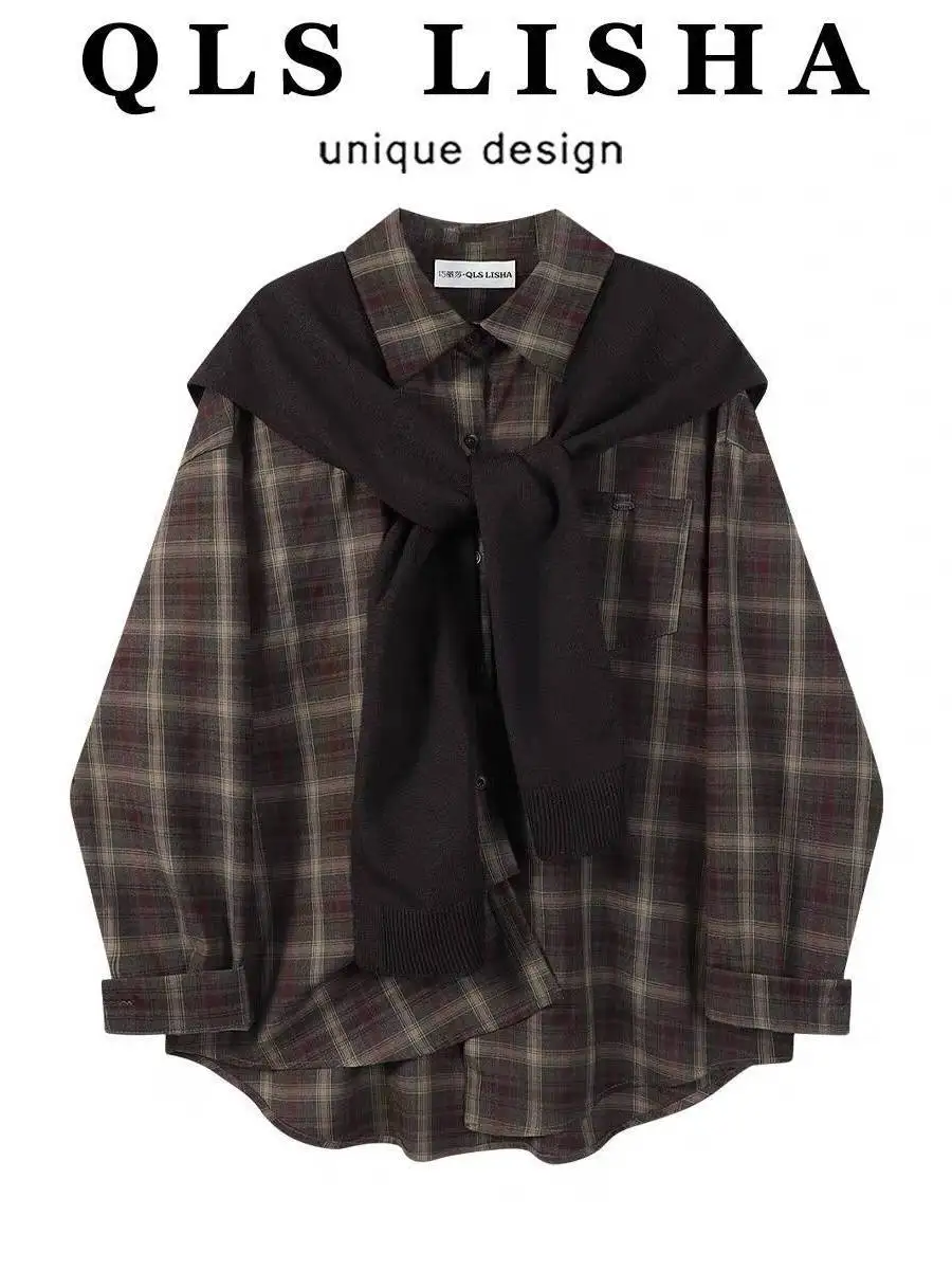 plus Size 300 Pounds Women's Casual Loose Plaid Shirt Spring Shoulder Wrap Top Comfortable Breathable Long Sleeve Button...
plus Size 300 Pounds Women's Casual Loose Plaid Shirt Spring Shoulder Wrap Top Comfortable Breathable Long Sleeve Button...