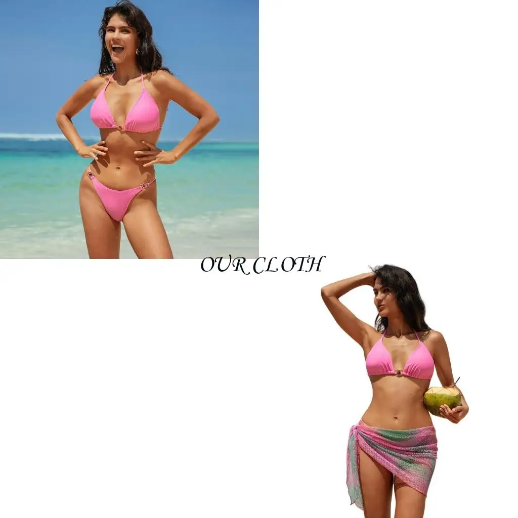 Women Halterneck Swimsuit with Beach Coverup Ladies Padded Swimming Costume Y1AC
Women Halterneck Swimsuit with Beach Coverup Ladies Padded Swimming Costume Y1AC