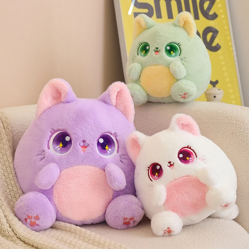 25/35cm Kawaii Big Eyes Cuddly Cat Plush Doll Cartoon Stuffed Round Ball Kitten Plushie Girl's Birthday Gift Toys
25/35cm Kawaii Big Eyes Cuddly Cat Plush Doll Cartoon Stuffed Round Ball Kitten Plushie Girl's Birthday Gift Toys