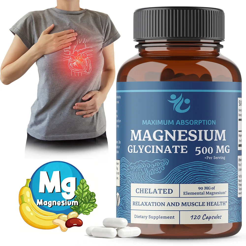 Magnesium Glycinate 500mg | High Absorption | Sleep, Muscle, Bone, Heart Health & Relaxation Support for Women & Men | Non-GMO
Magnesium Glycinate 500mg | High Absorption | Sleep, Muscle, Bone, Heart Health & Relaxation Support for Women & Men | Non-GMO