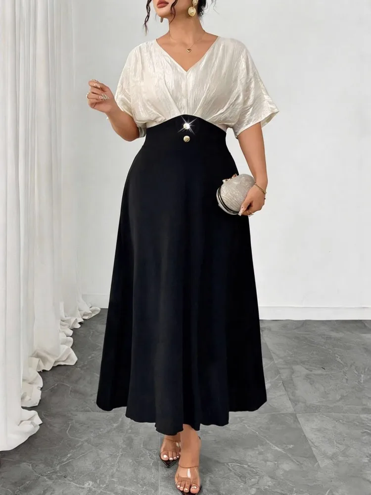 L-4XL Plus Size Clothes Dresses Women Robes Spring Summer Short Sleeve Street Style Casual 3XL 4XL Big Size Maxi Dress Oversized
L-4XL Plus Size Clothes Dresses Women Robes Spring Summer Short Sleeve Street Style Casual 3XL 4XL Big Size Maxi Dress Oversized