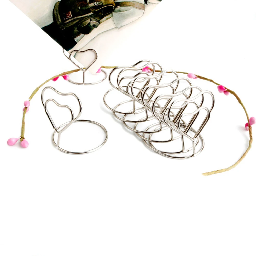 20 Pcs Heart Shaped Card Holders Desk Accessories Reusable Wedding Supplies Birthday Decorations Memo Holders Table Clips
20 Pcs Heart Shaped Card Holders Desk Accessories Reusable Wedding Supplies Birthday Decorations Memo Holders Table Clips