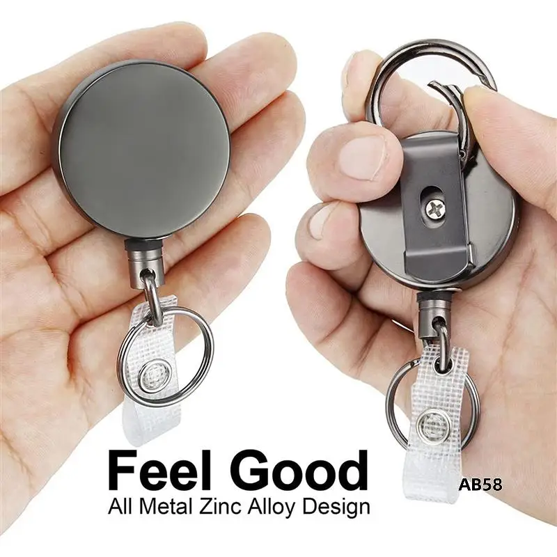 4 Pack Heavy Duty Retractable Badge Holder Reels, Metal ID Badge Holder With Belt Clip Key Ring For Name Card Keychain
4 Pack Heavy Duty Retractable Badge Holder Reels, Metal ID Badge Holder With Belt Clip Key Ring For Name Card Keychain