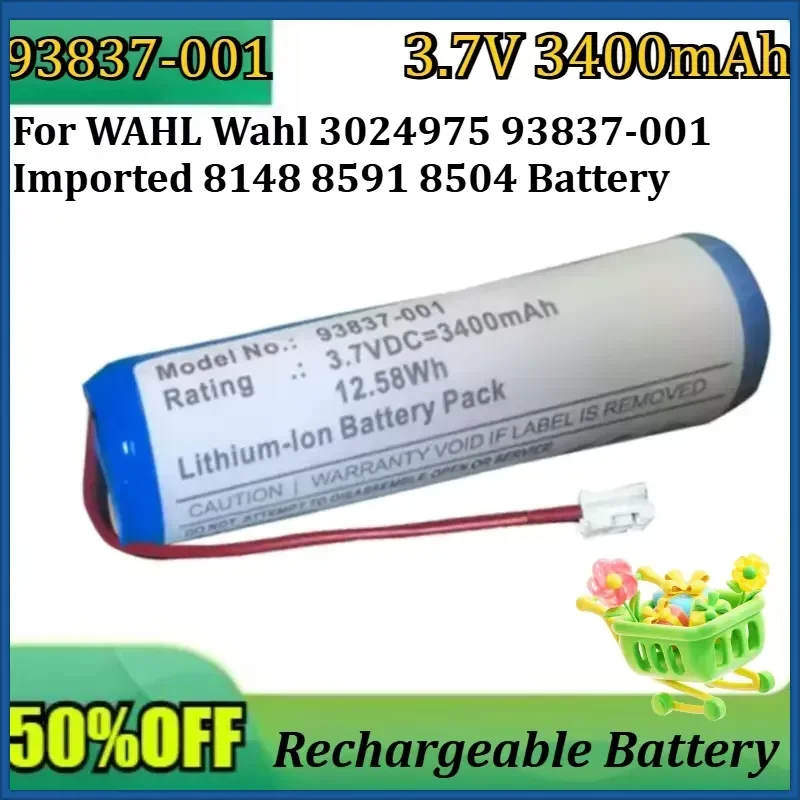 New 93837-001 3400mAh 3.7V Battery For WAHL Wahl 3024975 93837-001 Imported 8148 8591 8504 Battery
New 93837-001 3400mAh 3.7V Battery For WAHL Wahl 3024975 93837-001 Imported 8148 8591 8504 Battery