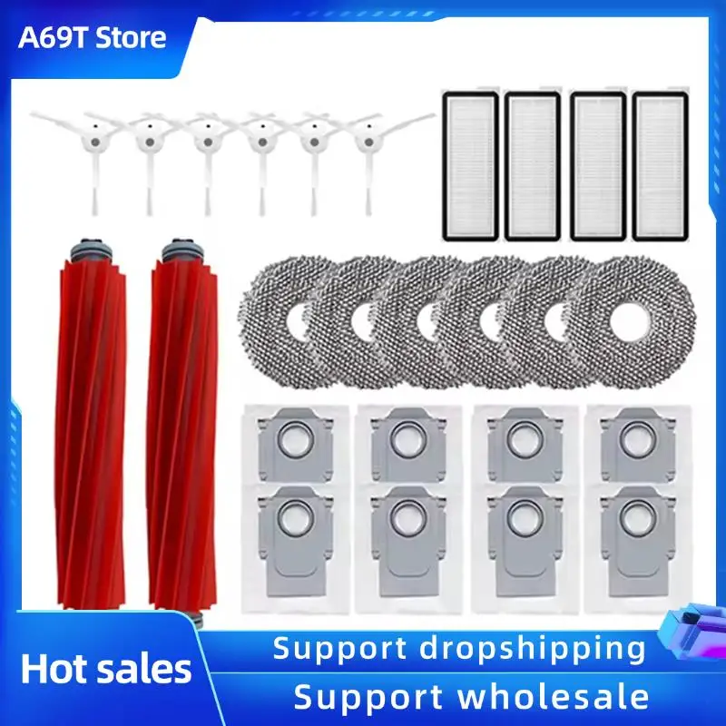 A69T 26PCS For Roborock Q Revo Maxv/Q Revo S/Q Revo Pro Accessories Kit Main Side Brush Dust Bag Hepa Filter Mop Cloths
A69T 26PCS For Roborock Q Revo Maxv/Q Revo S/Q Revo Pro Accessories Kit Main Side Brush Dust Bag Hepa Filter Mop Cloths