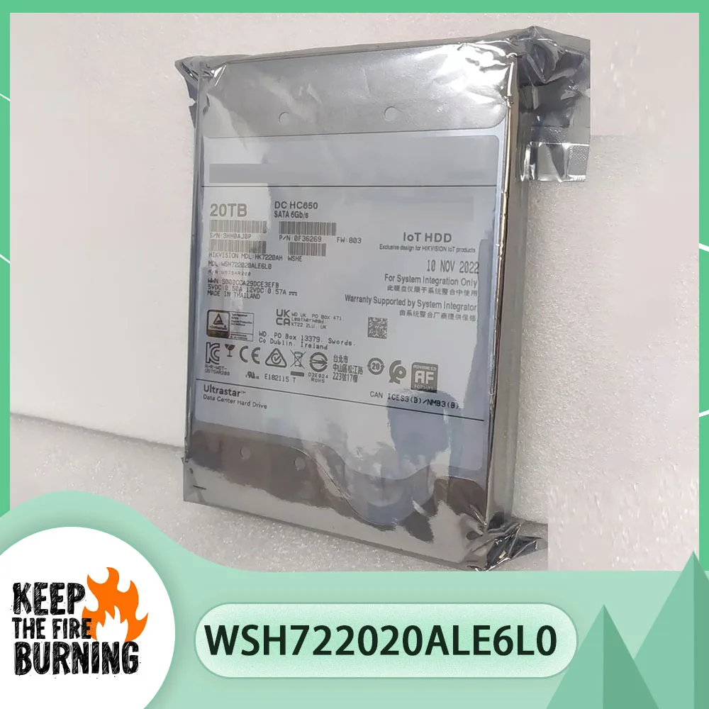 For HIKVISION 20T DC HC560 loT HDD 7200 512M Hard Disk HK7220AH WSH722020ALE6L0
For HIKVISION 20T DC HC560 loT HDD 7200 512M Hard Disk HK7220AH WSH722020ALE6L0