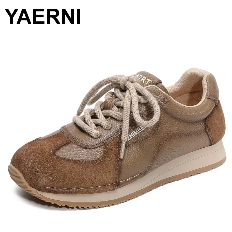 Leather Women's chunky sneakers Autumn New Style Agan Retro Sports Casual Shoes Popular Cross Laced Patchwork Rubber Bottom
Leather Women's chunky sneakers Autumn New Style Agan Retro Sports Casual Shoes Popular Cross Laced Patchwork Rubber Bottom