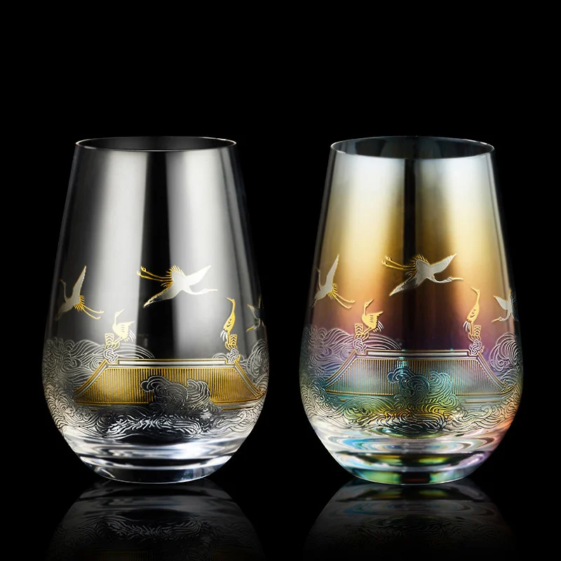 500ml Royal Court Red-crowned Crane Glass Chinese Style Drink Cup Gold Silver Burning Lucky Whisky Tumbler Beer Mug Water Teacup
500ml Royal Court Red-crowned Crane Glass Chinese Style Drink Cup Gold Silver Burning Lucky Whisky Tumbler Beer Mug Water Teacup