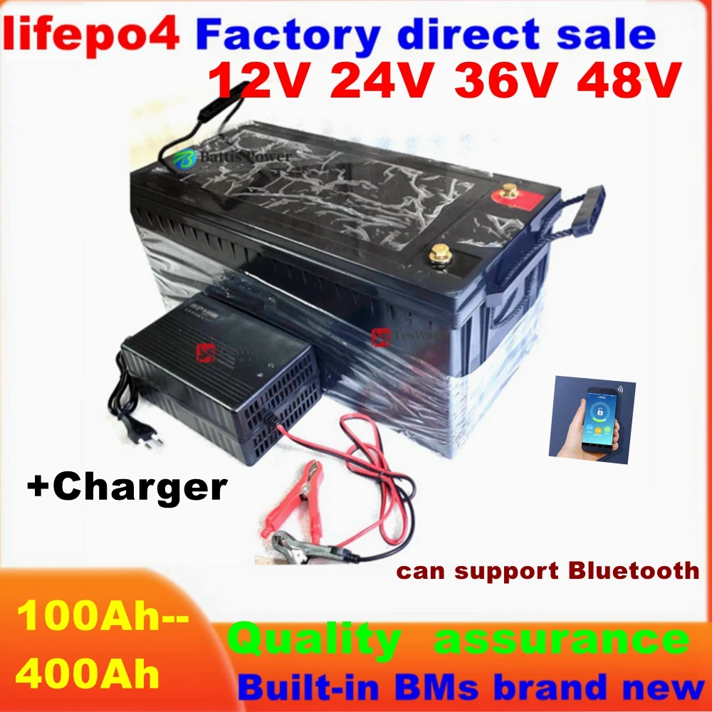 12V 24V 36V 48V 100AH 150Ah 200AH 300Ah 400Ah lifepo4 lithium battery bluetooth BMS APP for solar inverter EV Fishing boat
12V 24V 36V 48V 100AH 150Ah 200AH 300Ah 400Ah lifepo4 lithium battery bluetooth BMS APP for solar inverter EV Fishing boat