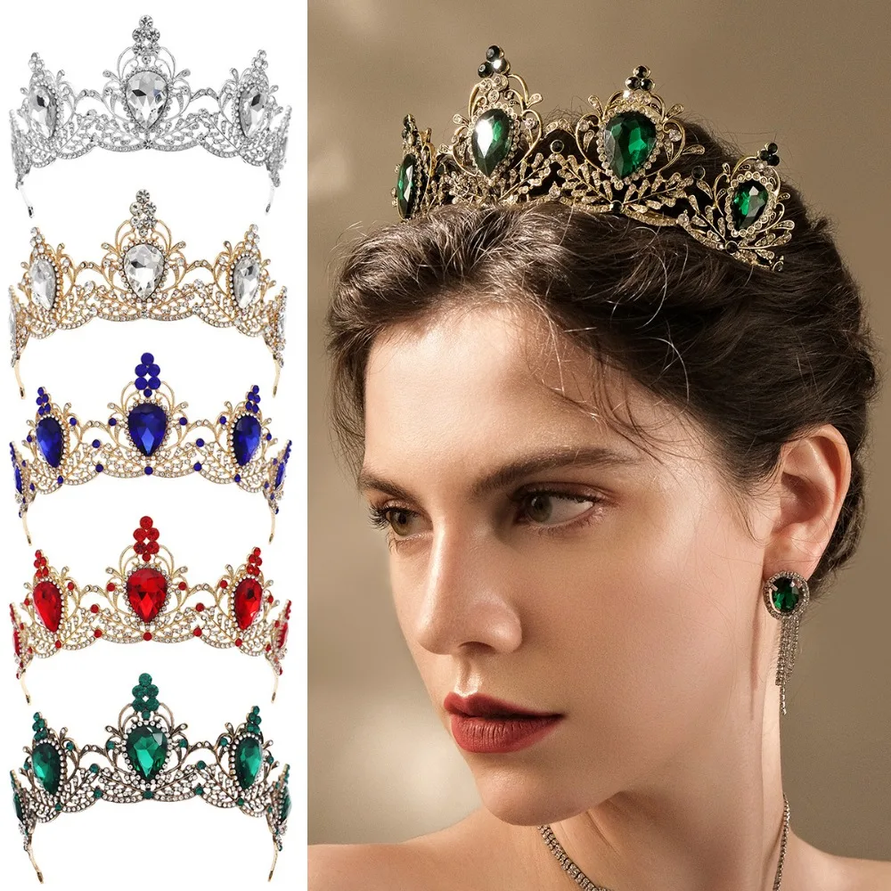 Fashion Shiny Baroque Crown Luxury Metal Princess Tiara Headwear Bridal Hairband Rhinestone Crown Wedding
Fashion Shiny Baroque Crown Luxury Metal Princess Tiara Headwear Bridal Hairband Rhinestone Crown Wedding