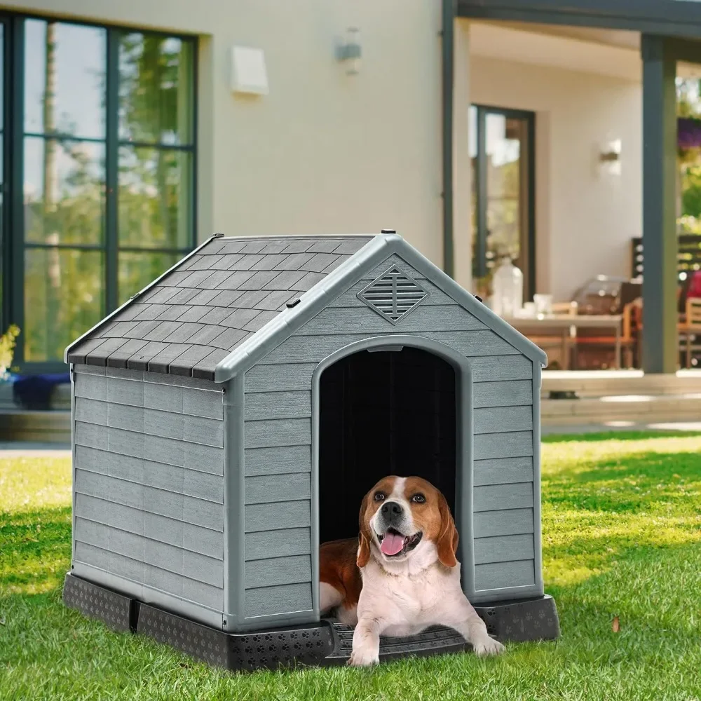 Dog Kennel 34.5'' Large Plastic Dog House Outdoor Indoor Doghouse Puppy Shelter Water Resistant Easy Assembly Sturdy Dog Kennel
Dog Kennel 34.5'' Large Plastic Dog House Outdoor Indoor Doghouse Puppy Shelter Water Resistant Easy Assembly Sturdy Dog Kennel