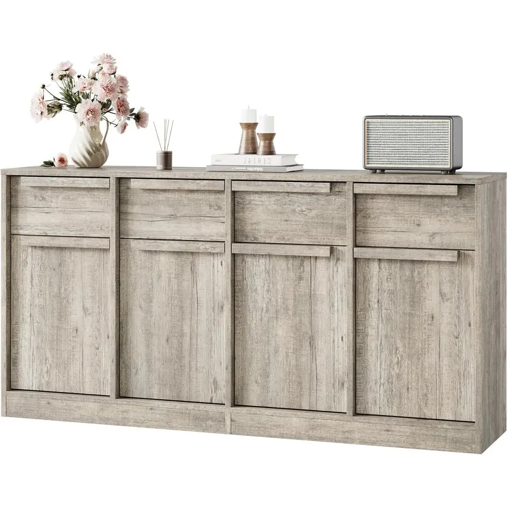Gray 4-Drawer Sideboard Buffet Cabinet, 31.5 Wide, Suitable for Kitchen, Dining, Living Rooms, Large Coffee Storage
Gray 4-Drawer Sideboard Buffet Cabinet, 31.5 Wide, Suitable for Kitchen, Dining, Living Rooms, Large Coffee Storage