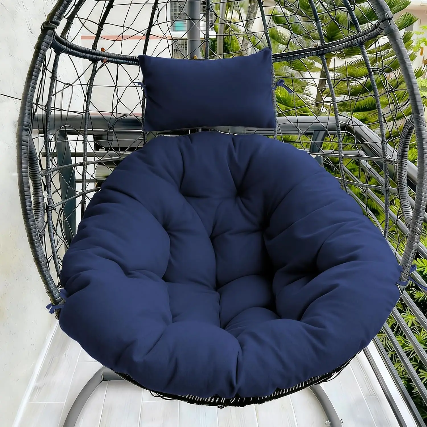 Waterproof Hanging Egg Chair Cushion with Headrest, U-Shaped Swing Cushion for Patio, Navy
Waterproof Hanging Egg Chair Cushion with Headrest, U-Shaped Swing Cushion for Patio, Navy