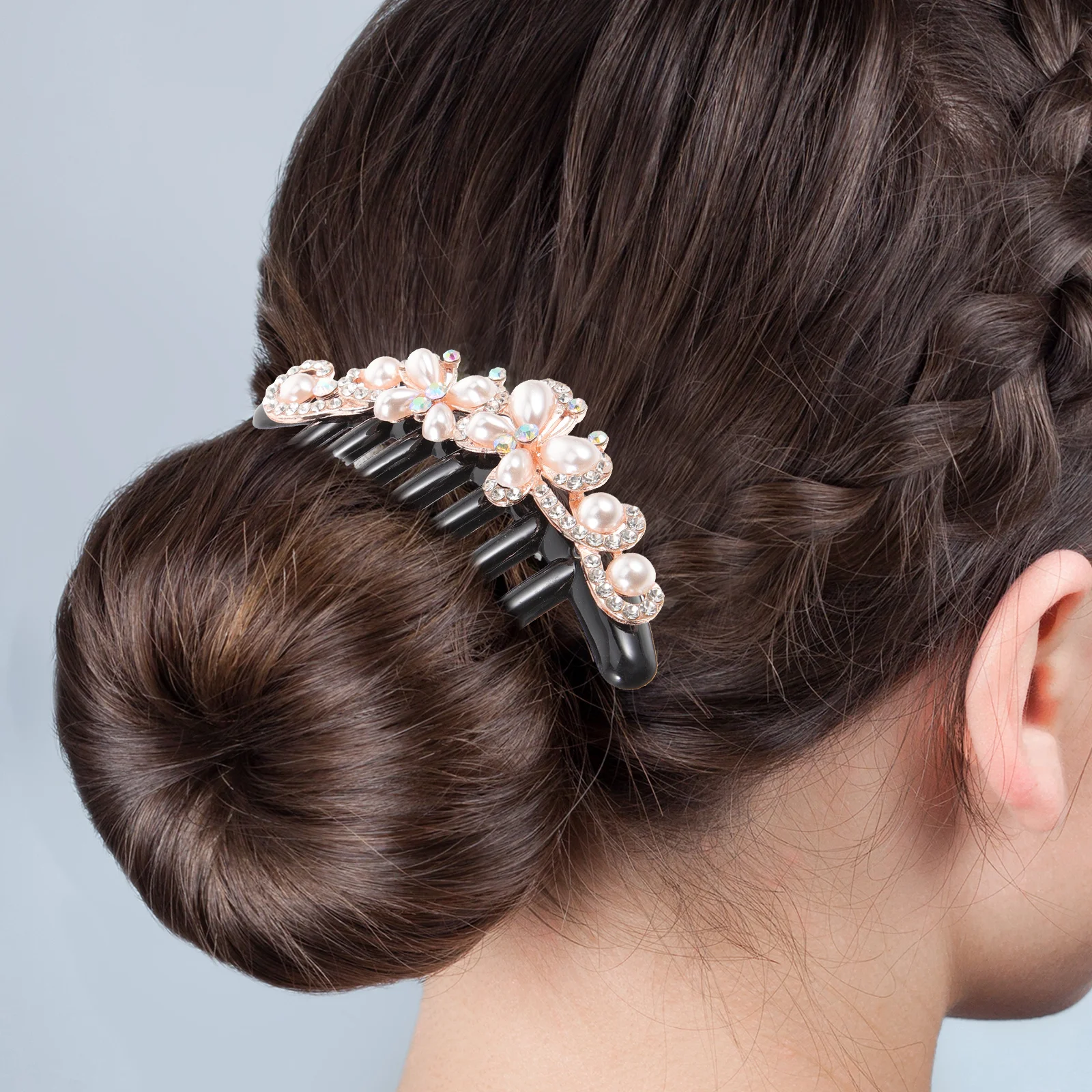 Pearl Rhinestone Hair Side Comb Durable Bridal Headpiece Compact Hairpin Clip for Wedding Birthday Accessories
Pearl Rhinestone Hair Side Comb Durable Bridal Headpiece Compact Hairpin Clip for Wedding Birthday Accessories