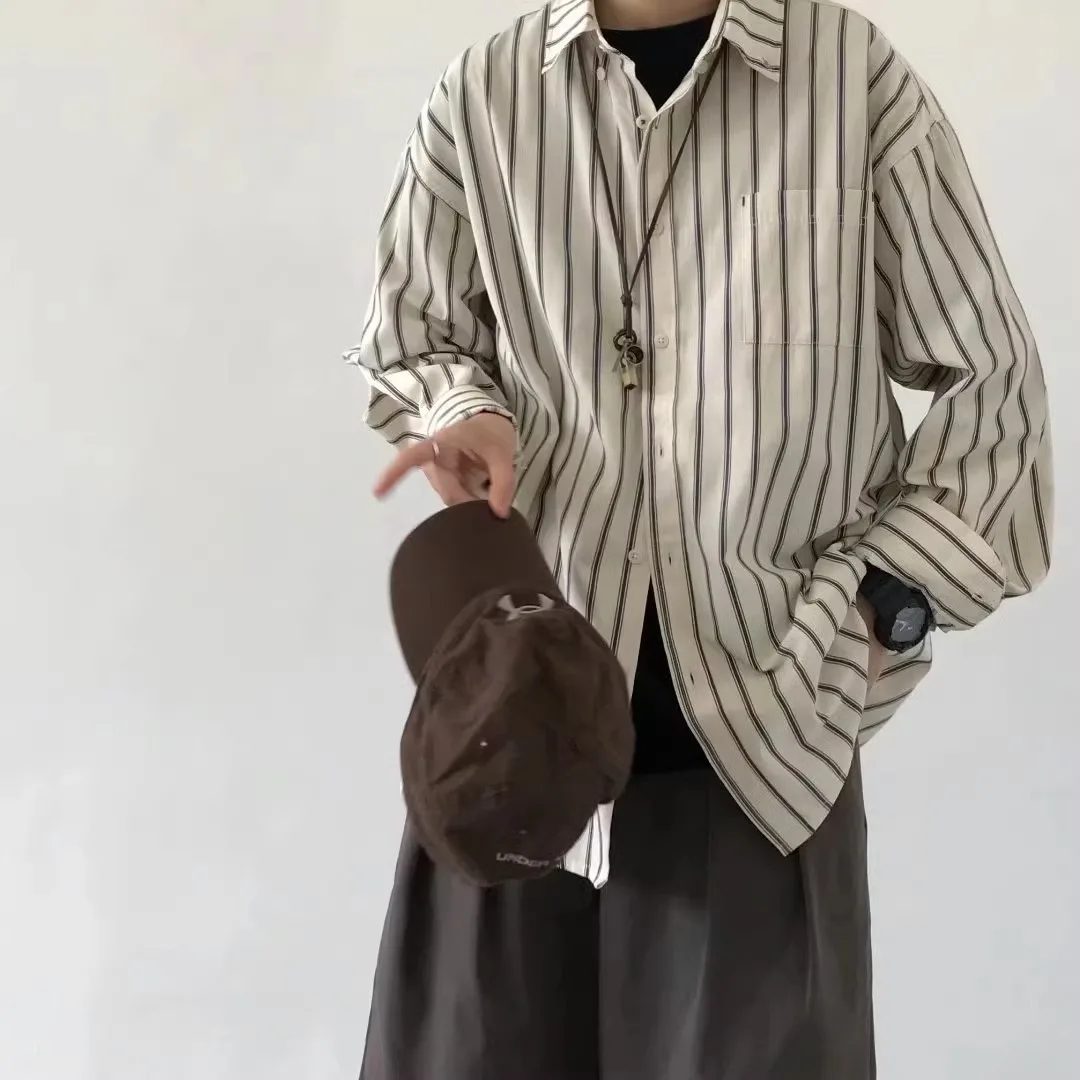 2026 Spring and Autumn New Neutral Wind Striped Shirt Men's Long Sleeve Stacked Top Design Shirt
2026 Spring and Autumn New Neutral Wind Striped Shirt Men's Long Sleeve Stacked Top Design Shirt