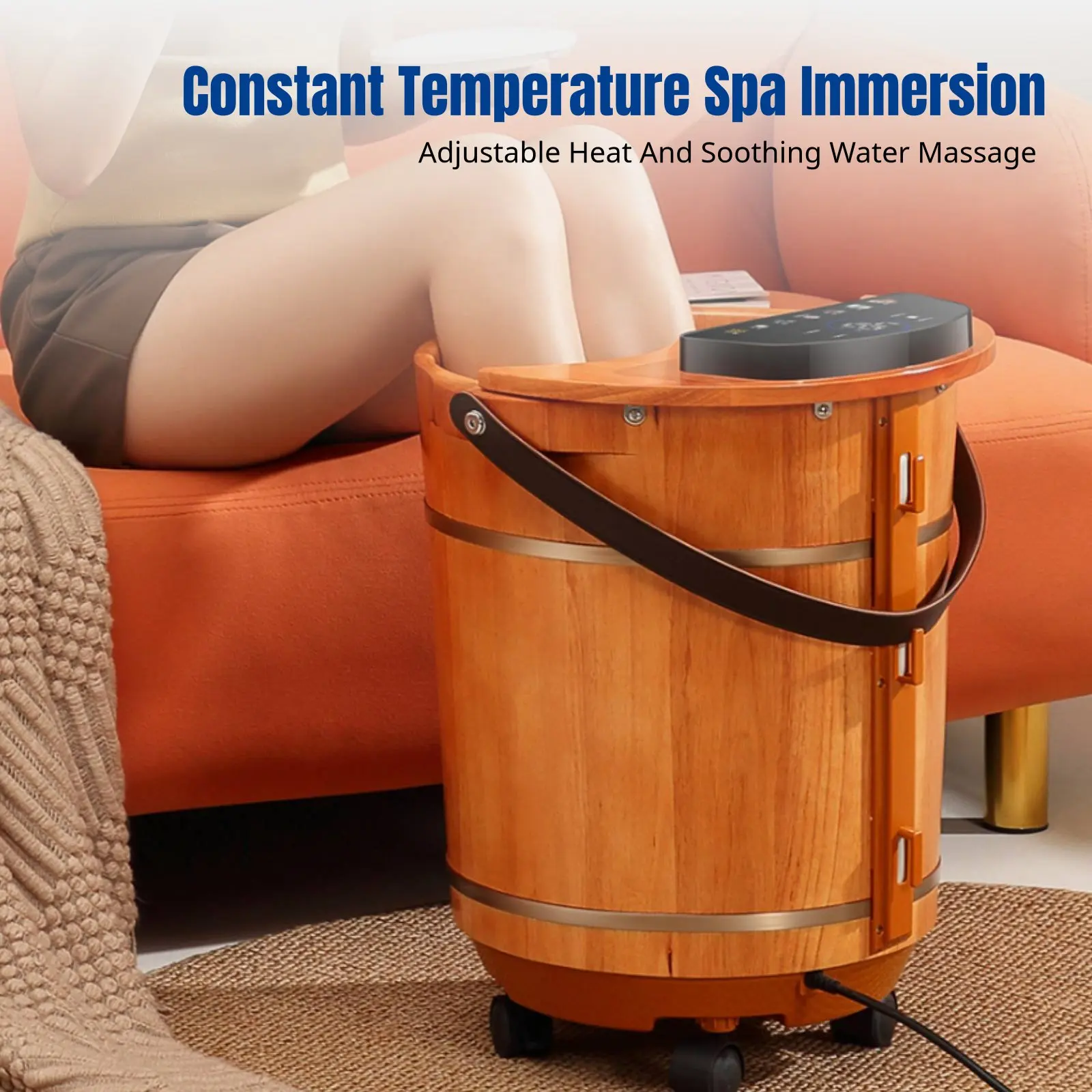 Дубовая ванна для ног с электроподогревом, глубокая, с пультом ДУ, домашняя массажная ванна
Дубовая ванна для ног с электроподогревом, глубокая, с пультом ДУ, домашняя массажная ванна