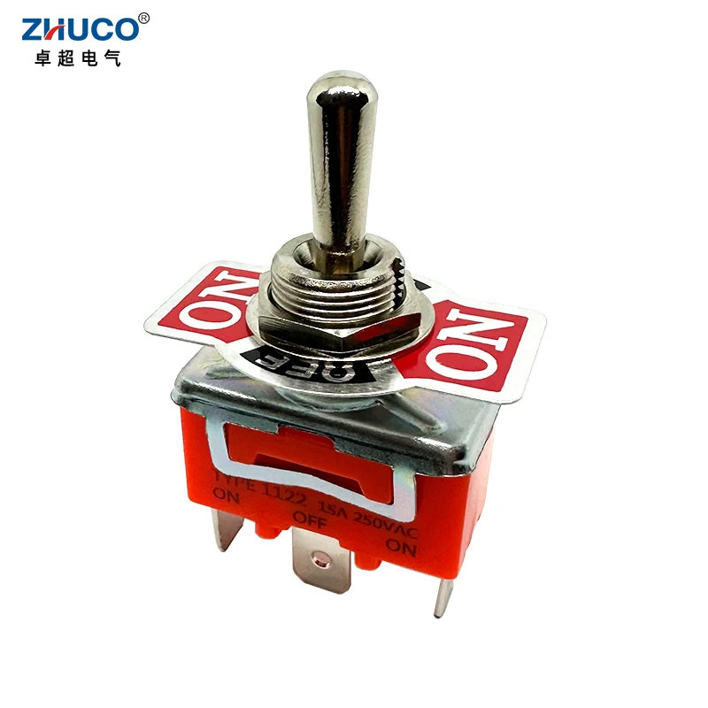 1PC 1122C 15A 250VAC 12mm Mounting Hole ON OFF ON SPDT 3 Terminal Solder Pins Self-locking Power Rocker Latching Toggle Switch
1PC 1122C 15A 250VAC 12mm Mounting Hole ON OFF ON SPDT 3 Terminal Solder Pins Self-locking Power Rocker Latching Toggle Switch