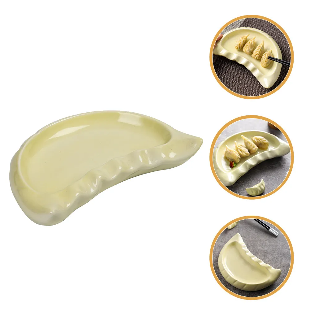 Ceramic Dumpling Plate Creative Cute Design Large Capacity Smooth Finish for Serving Dumplings Sushi Tacos Dipping Sauce Small
Ceramic Dumpling Plate Creative Cute Design Large Capacity Smooth Finish for Serving Dumplings Sushi Tacos Dipping Sauce Small
