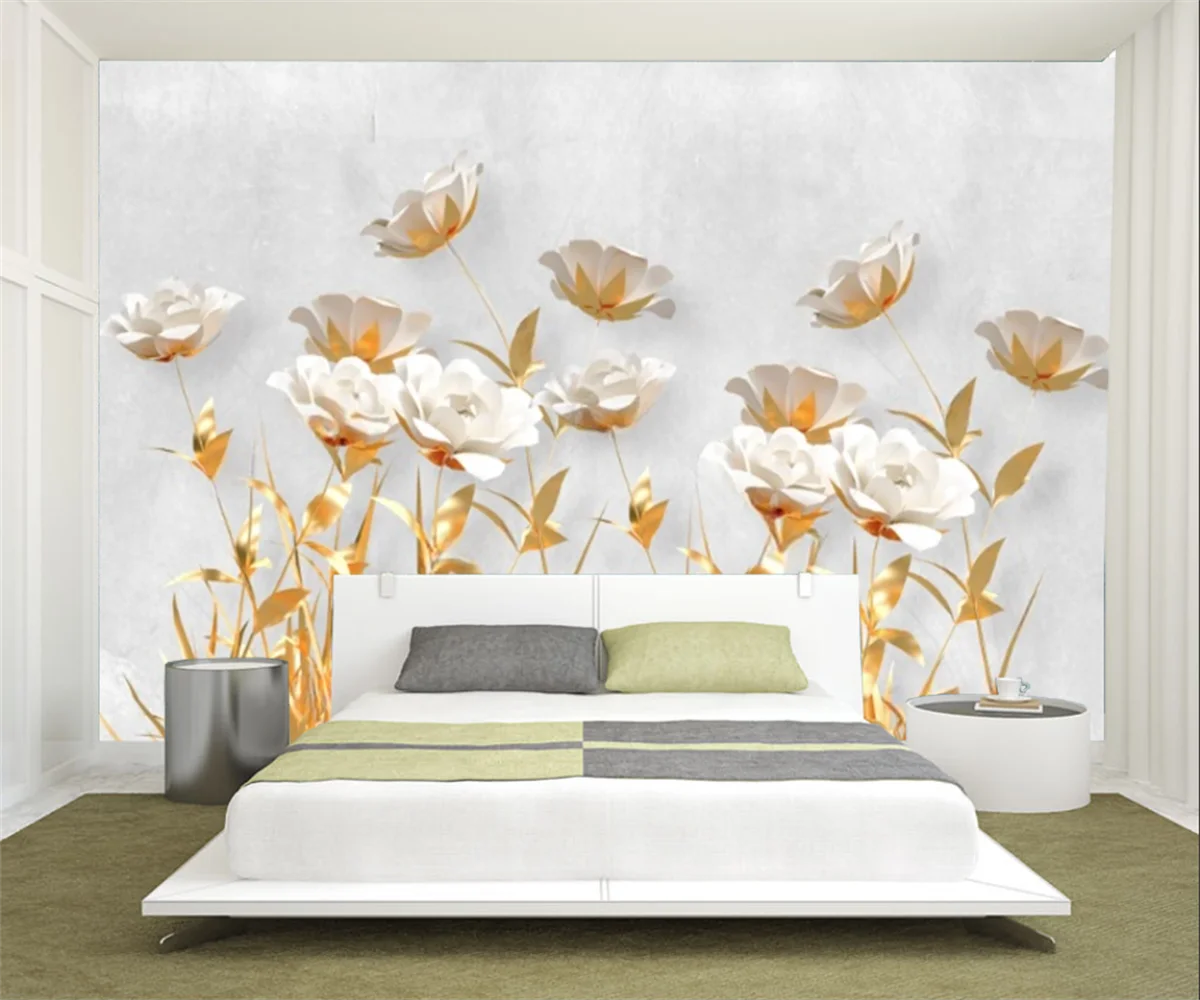 Customized mural golden flower and plant three-dimensional relief tree study and bedroom background wall decoration wallpaper
Customized mural golden flower and plant three-dimensional relief tree study and bedroom background wall decoration wallpaper