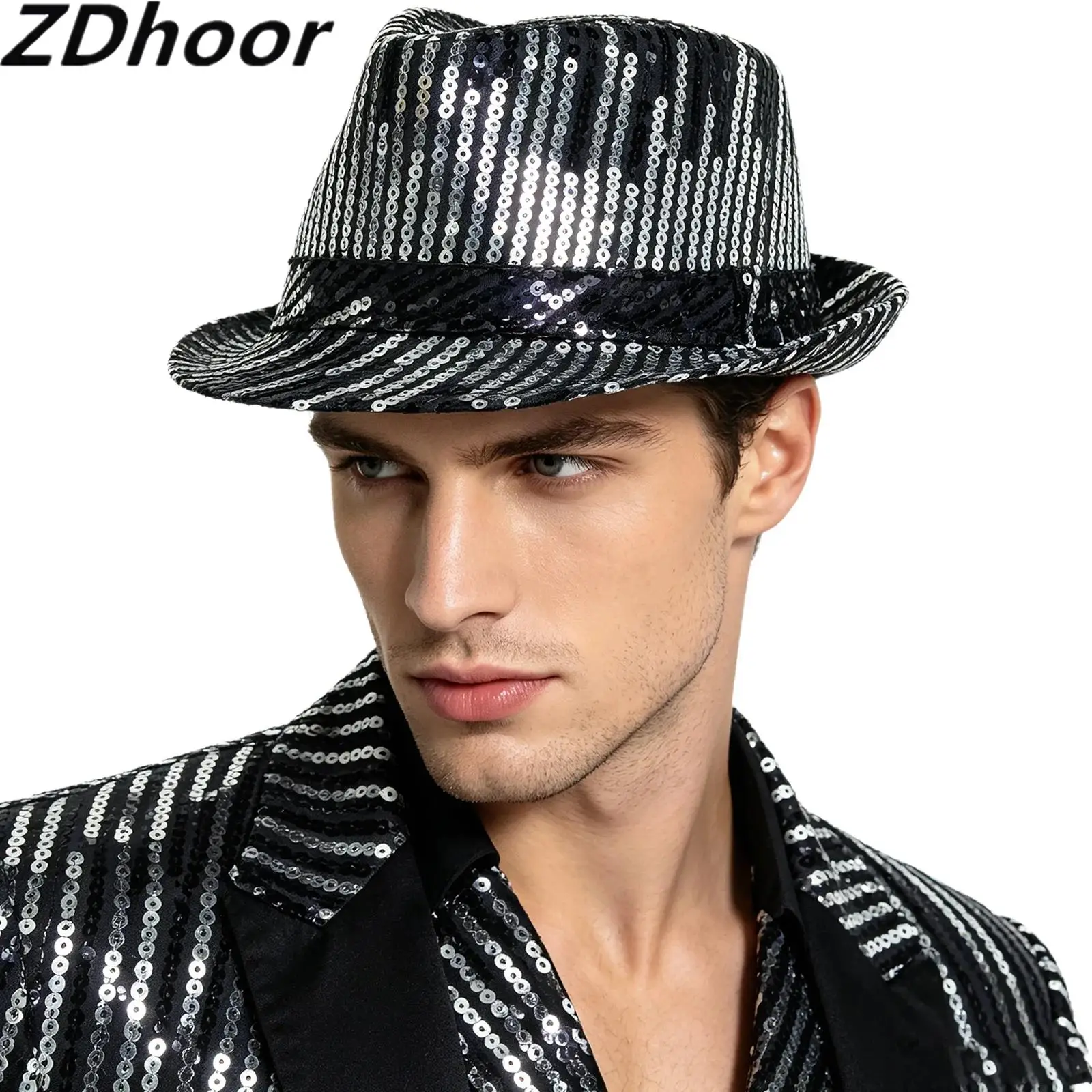Fashion Sequin Hat Fedora Party Hat Unisex Sparkling Accessory for Costumes Parties Events Everyday Style
Fashion Sequin Hat Fedora Party Hat Unisex Sparkling Accessory for Costumes Parties Events Everyday Style