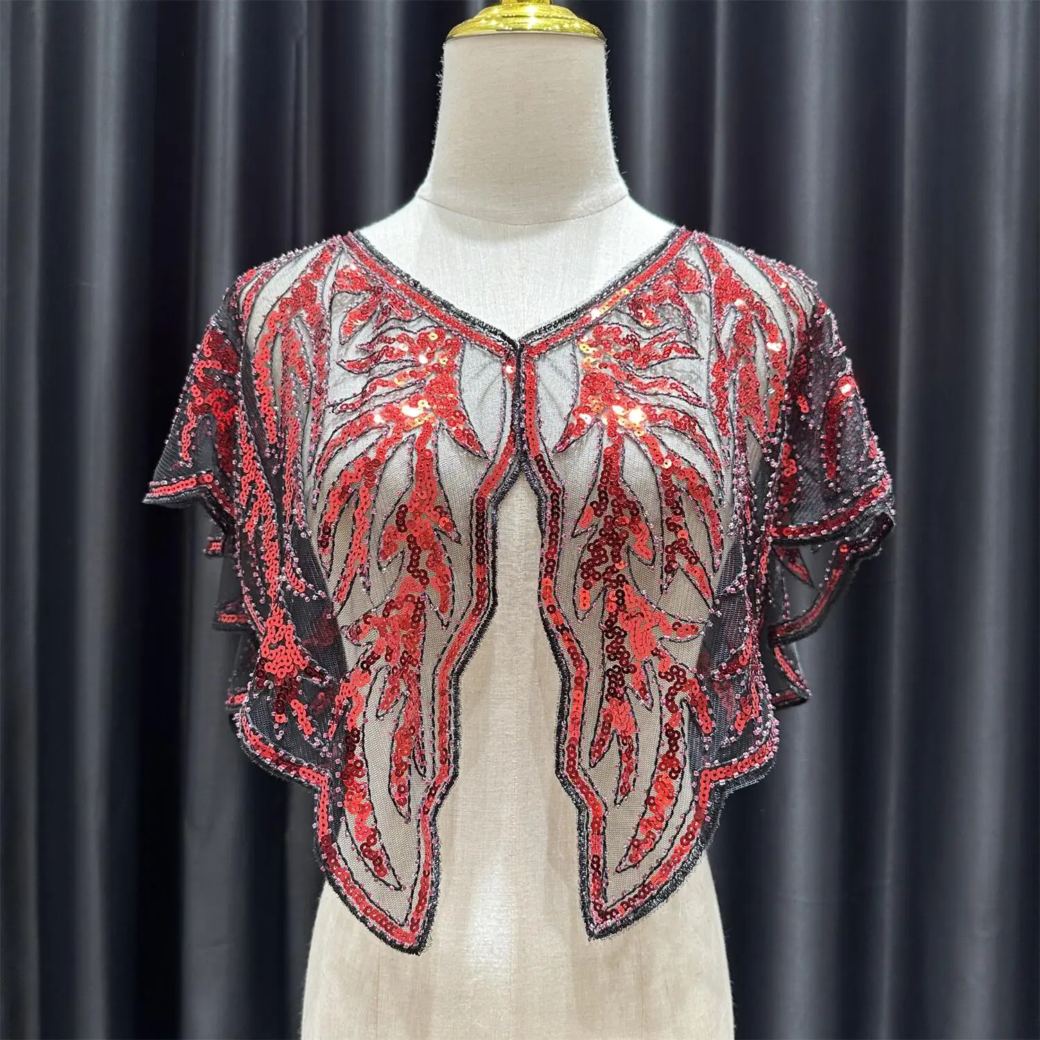 Vintage 1920s Flapper Shawl Sequin Beaded Short Cape Beaded Plant Decoration Gatsby Party Mesh Short Cover Up Dress Accessory
Vintage 1920s Flapper Shawl Sequin Beaded Short Cape Beaded Plant Decoration Gatsby Party Mesh Short Cover Up Dress Accessory