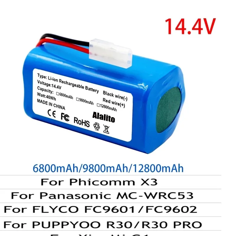 14.4V 2600mAh 3000mAh Li-ion Battery For Xiaomi G1 Robot Vacuum-Mop Essential MJSTG1 Robot Vacuum Cleaner Accessories New
14.4V 2600mAh 3000mAh Li-ion Battery For Xiaomi G1 Robot Vacuum-Mop Essential MJSTG1 Robot Vacuum Cleaner Accessories New