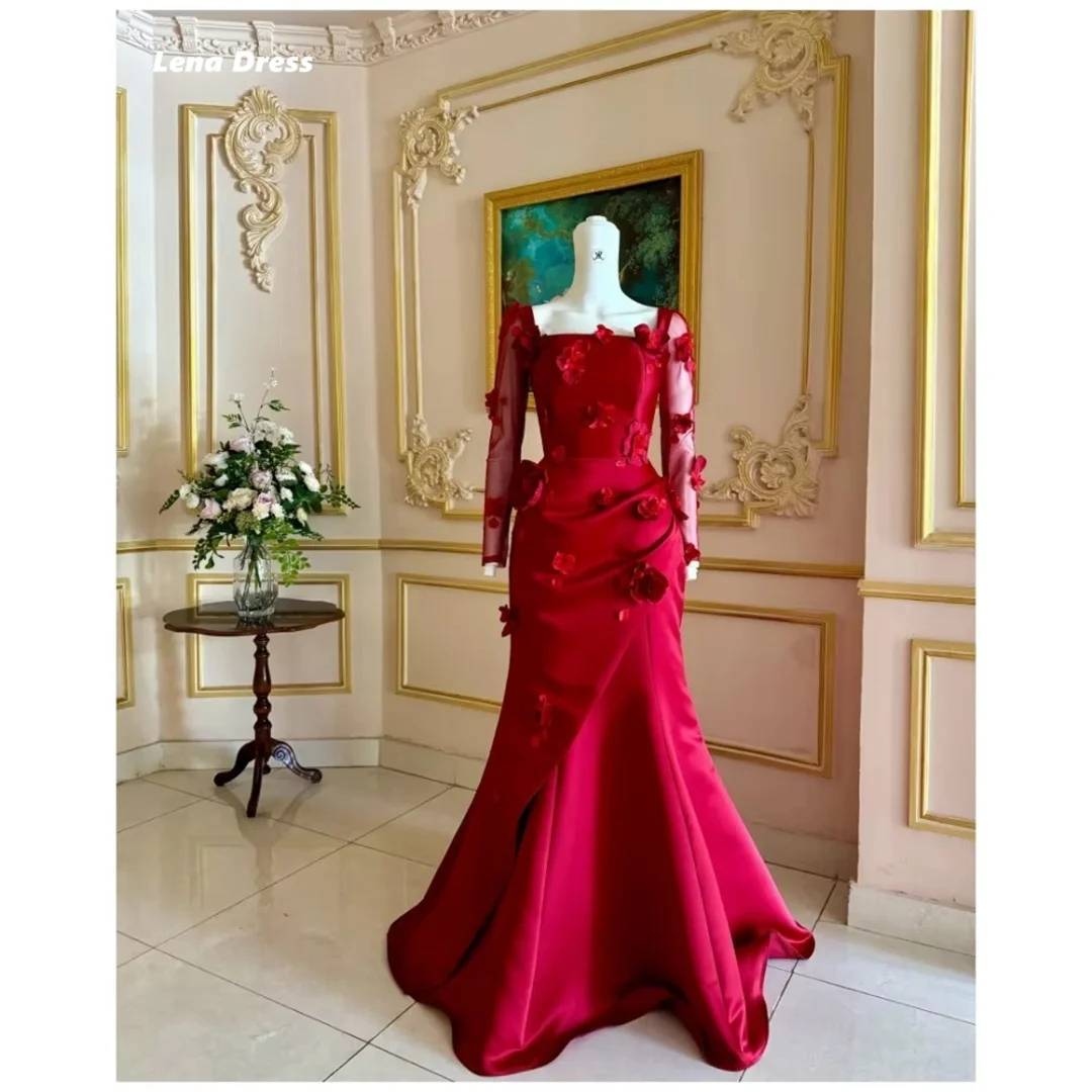 Lena Gala Dresses Elegant Evening Party Dresses Luxury 2025 Square Leader Long Sleeves Custom Made Flowers Prom Luxury Dress
Lena Gala Dresses Elegant Evening Party Dresses Luxury 2025 Square Leader Long Sleeves Custom Made Flowers Prom Luxury Dress