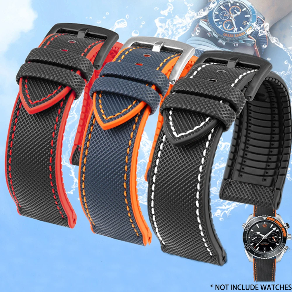 for Pilot Seamaster Seiko Citizen Watchband Canvas Nylon Rubber Bottom Watch Strap 20mm 21mm 22mm 23mm 24m Waterproof Accessorie
for Pilot Seamaster Seiko Citizen Watchband Canvas Nylon Rubber Bottom Watch Strap 20mm 21mm 22mm 23mm 24m Waterproof Accessorie