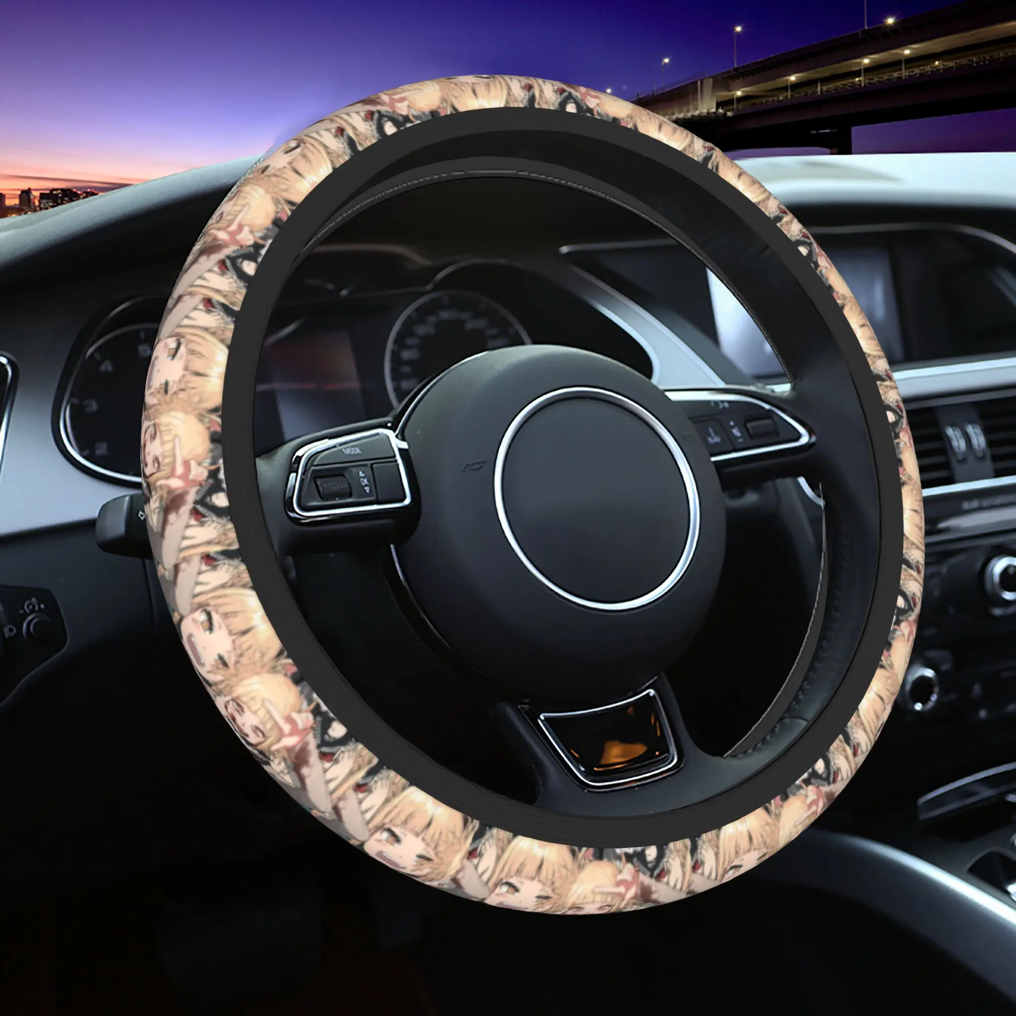 Himiko Toga Car Steering Wheel Cover 38cm Elastic MHA Anime Auto Steering Wheel Protector Colorful Car-styling Car Accessories
Himiko Toga Car Steering Wheel Cover 38cm Elastic MHA Anime Auto Steering Wheel Protector Colorful Car-styling Car Accessories