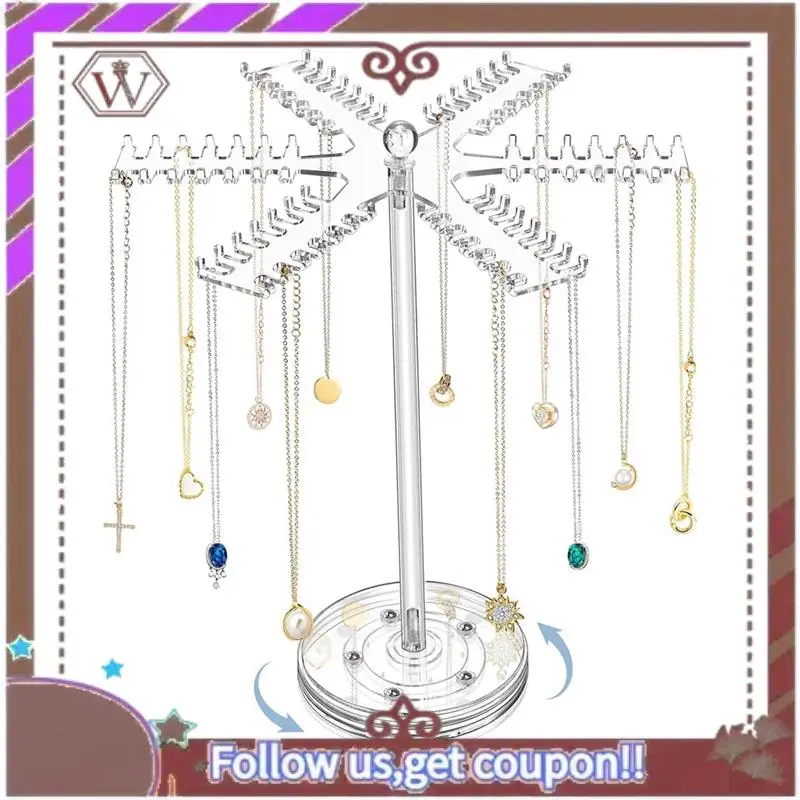 (New)-Rotating Acrylic Necklace Organizer,Clear Necklace Holder Stand,Jewelry Organizer Display Tree Hanger Rack With 84 Hooks
(New)-Rotating Acrylic Necklace Organizer,Clear Necklace Holder Stand,Jewelry Organizer Display Tree Hanger Rack With 84 Hooks