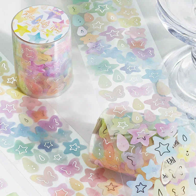 Mr Paper, 1 style 4 rolls/bag PET Die Cut Tape - Halo Dreams Series Paper Tape Set kawaii stationery cute stationary supplies
Mr Paper, 1 style 4 rolls/bag PET Die Cut Tape - Halo Dreams Series Paper Tape Set kawaii stationery cute stationary supplies