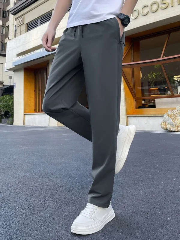 High Elastic Ice Silk Men's Sports Pants Qui Dry Loose Fit Summer Casual Thin Straight Leg Nine Point Trousers
High Elastic Ice Silk Men's Sports Pants Qui Dry Loose Fit Summer Casual Thin Straight Leg Nine Point Trousers