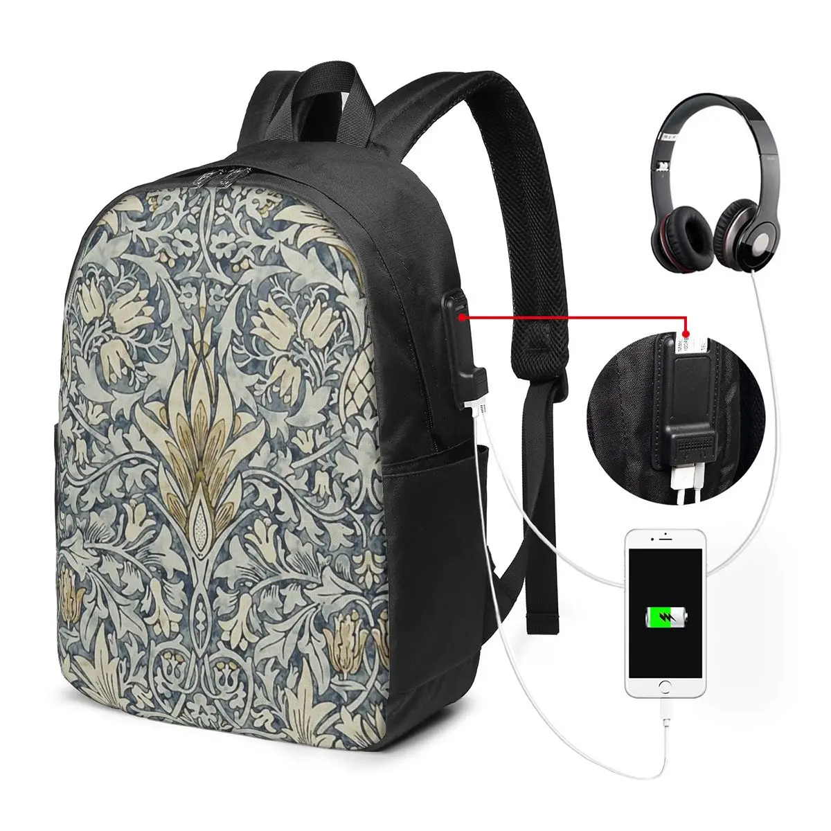 William Morris Snakeshead Pattern Backpack Travel Notebook Bag Computer College Student School Bag Laptop Shoulder Bags
William Morris Snakeshead Pattern Backpack Travel Notebook Bag Computer College Student School Bag Laptop Shoulder Bags