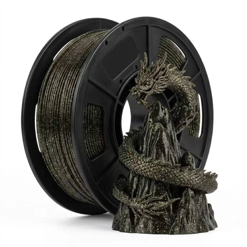 3D Printer Filament Galaxy Glitter PLA Filament 1.75mm 3D Printing Filament, Valentine's gift ,black Glitter Gold,250g,spool
3D Printer Filament Galaxy Glitter PLA Filament 1.75mm 3D Printing Filament, Valentine's gift ,black Glitter Gold,250g,spool