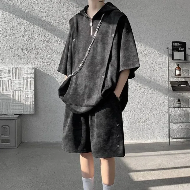 Hooded Male T Shirt Short Sets Tie Dye Nylon Loose 2025 Trend 2 Piece Outfit Stylish Outfits Essential Slim Fit Men's Shorts Set
Hooded Male T Shirt Short Sets Tie Dye Nylon Loose 2025 Trend 2 Piece Outfit Stylish Outfits Essential Slim Fit Men's Shorts Set