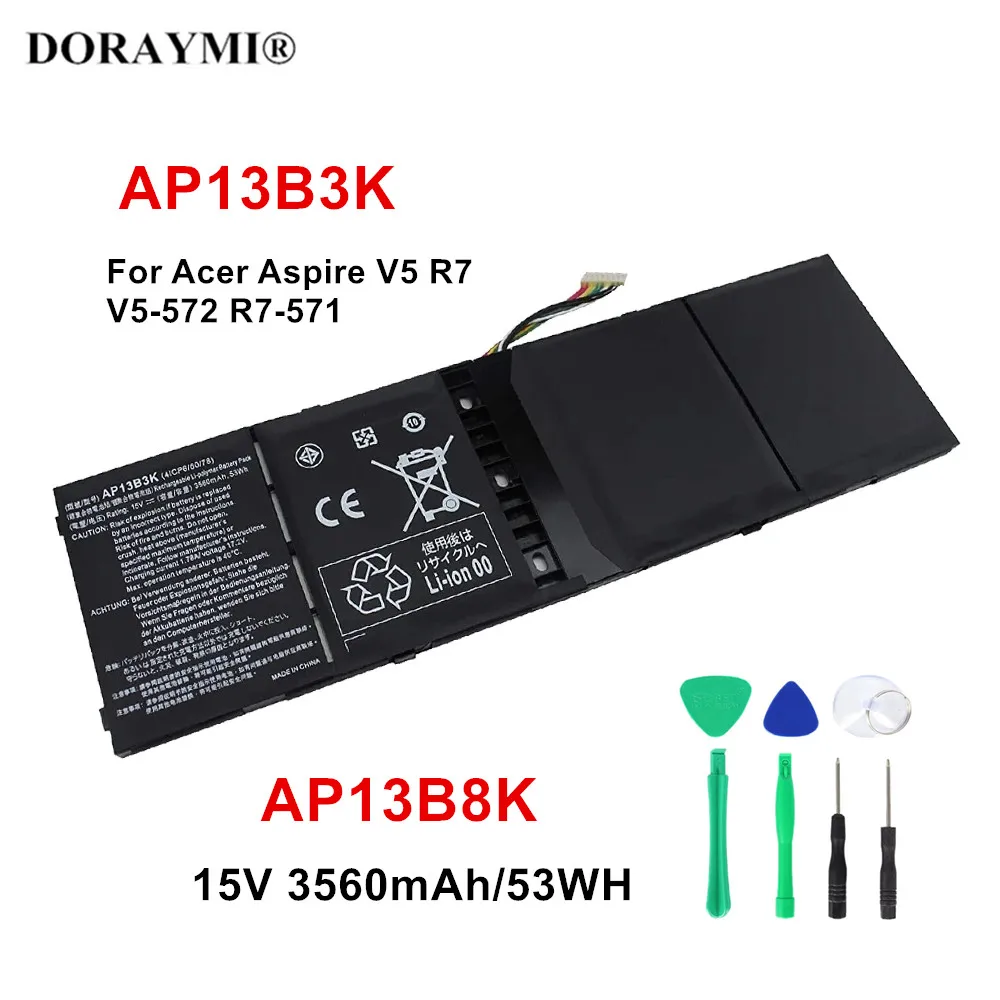 Original Laptop Battery AP13B3K For Acer Aspire V5 R7 V5-572G V5-472G V5-473G V5-552G M5-583P V5-572P R7-571 AP13B8K
Original Laptop Battery AP13B3K For Acer Aspire V5 R7 V5-572G V5-472G V5-473G V5-552G M5-583P V5-572P R7-571 AP13B8K