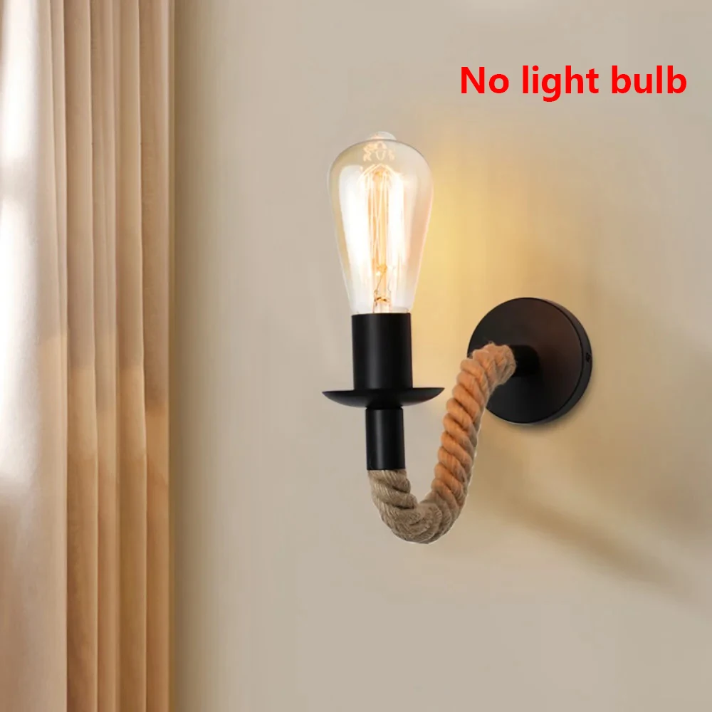 Retro Hemp Rope Wall Lamp E27 Aisle Entrance Corridor Bedroom Bedside Light Living Room Indoor Decor Iron Industrial Wall Lights
Retro Hemp Rope Wall Lamp E27 Aisle Entrance Corridor Bedroom Bedside Light Living Room Indoor Decor Iron Industrial Wall Lights