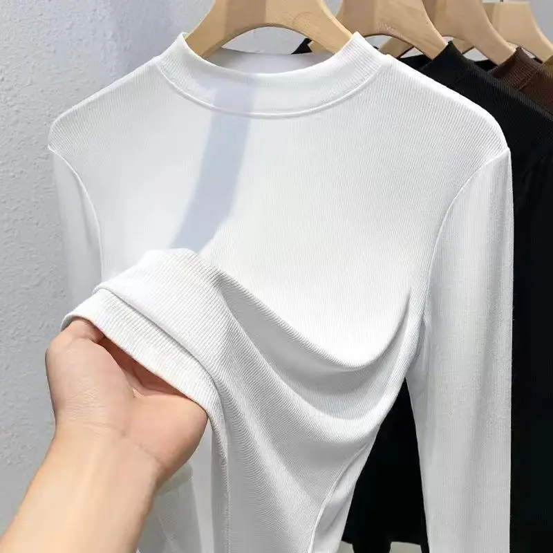 Autumn Winter New Fashion Turn-down Collar Long Sleeve Solid Color Bottoming Shirt Women's Clothing Casual Slim All-match Tops
Autumn Winter New Fashion Turn-down Collar Long Sleeve Solid Color Bottoming Shirt Women's Clothing Casual Slim All-match Tops
