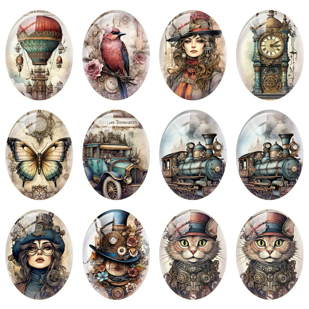 10pcs/lot Steampunk Girl Gear Cat Flower Oval Photo Glass Cabochon Flatback Demo Flat Back Cameo For Diy Jewelry Making Supplies
10pcs/lot Steampunk Girl Gear Cat Flower Oval Photo Glass Cabochon Flatback Demo Flat Back Cameo For Diy Jewelry Making Supplies